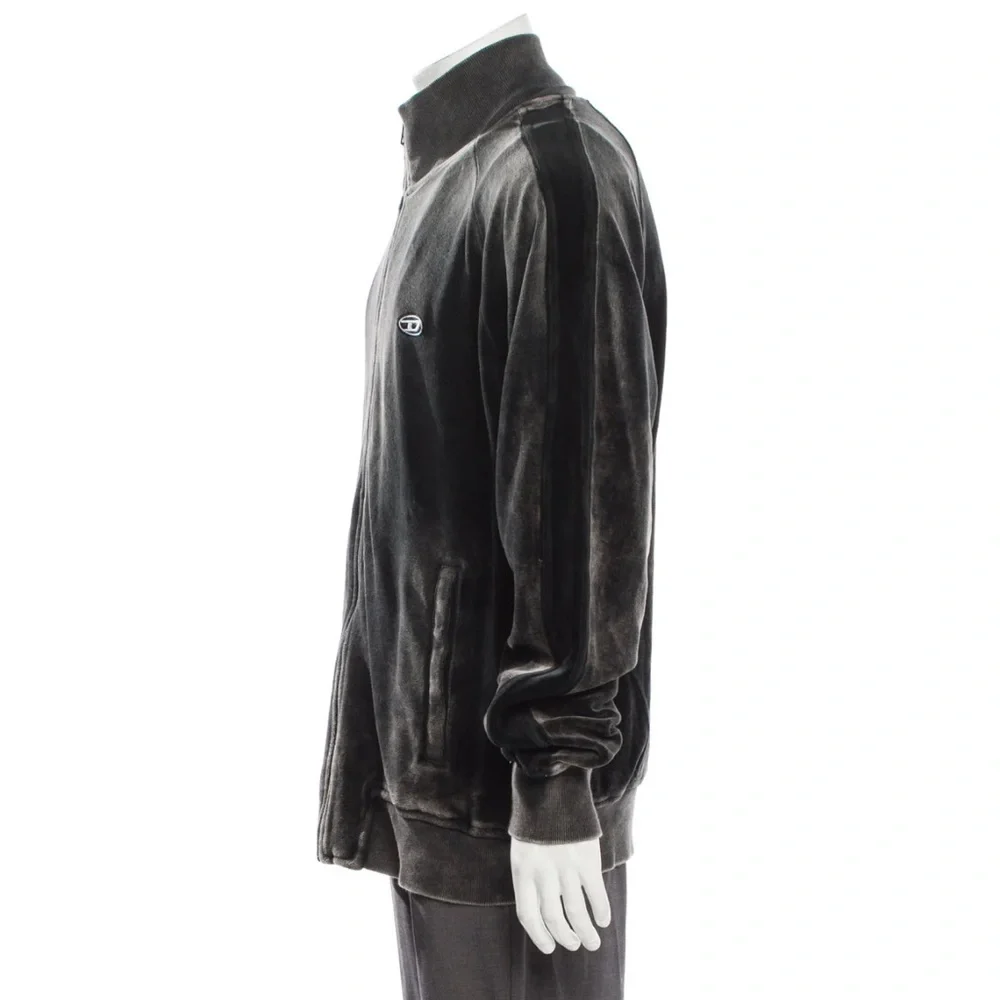 Diesel Washed Black Velour Jacket - Picture 2 of 3